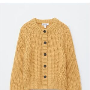 Balloon sleeve cardigan mustard yellow